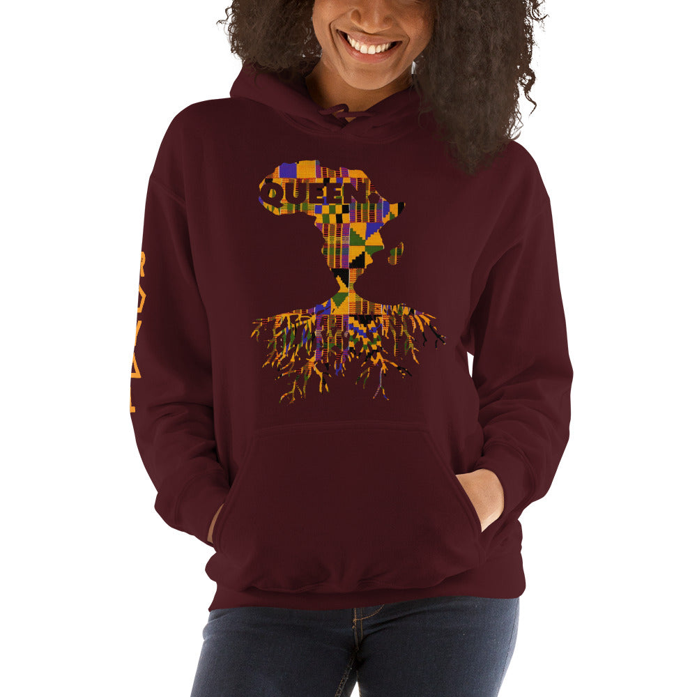 ROYAL. | Nu Afrique CRXWN and ROOTS | Queen Hoodie Kente (4 VARIETIES)
