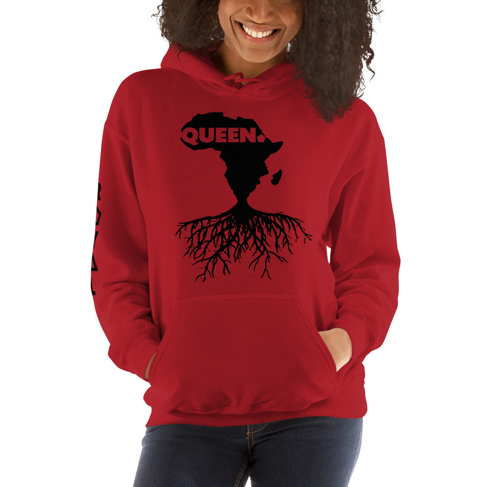 ROYAL. | Nu Afrique CRXWN and ROOTS | Queen Hoodie Black (2 VARIETIES)