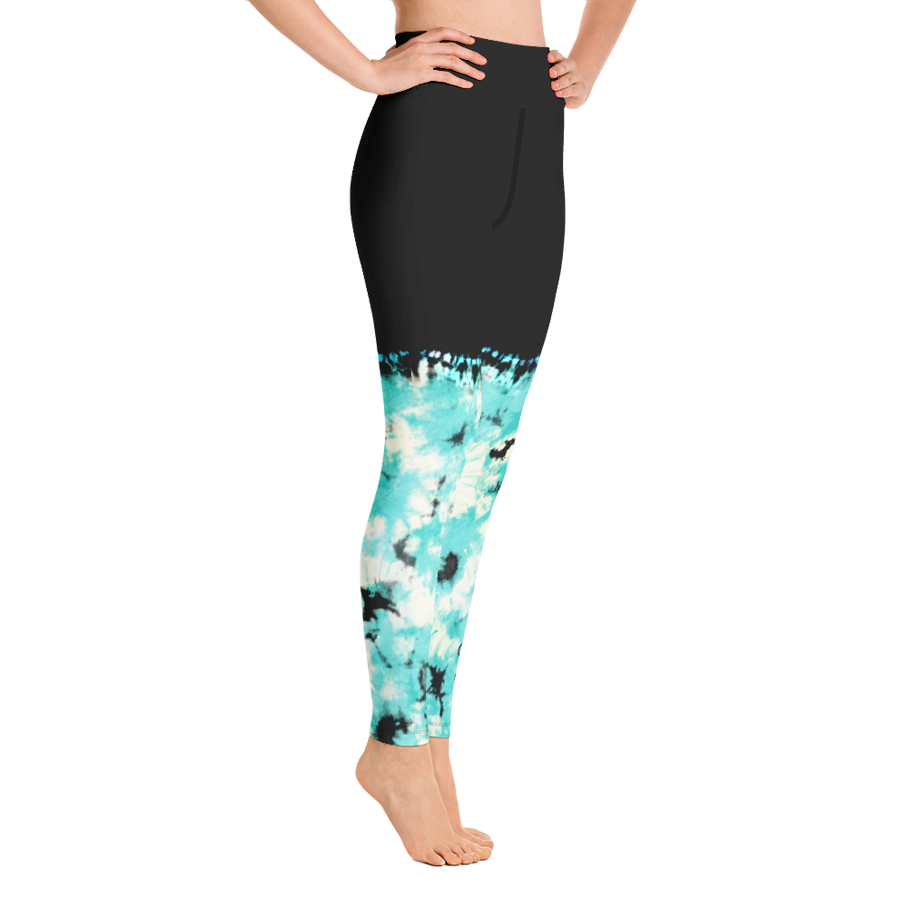 CRXWN | Drip Or Dye Max 90 Recraft Hyper Tourquoise HER Collection Tye Dye Yoga Leggings
