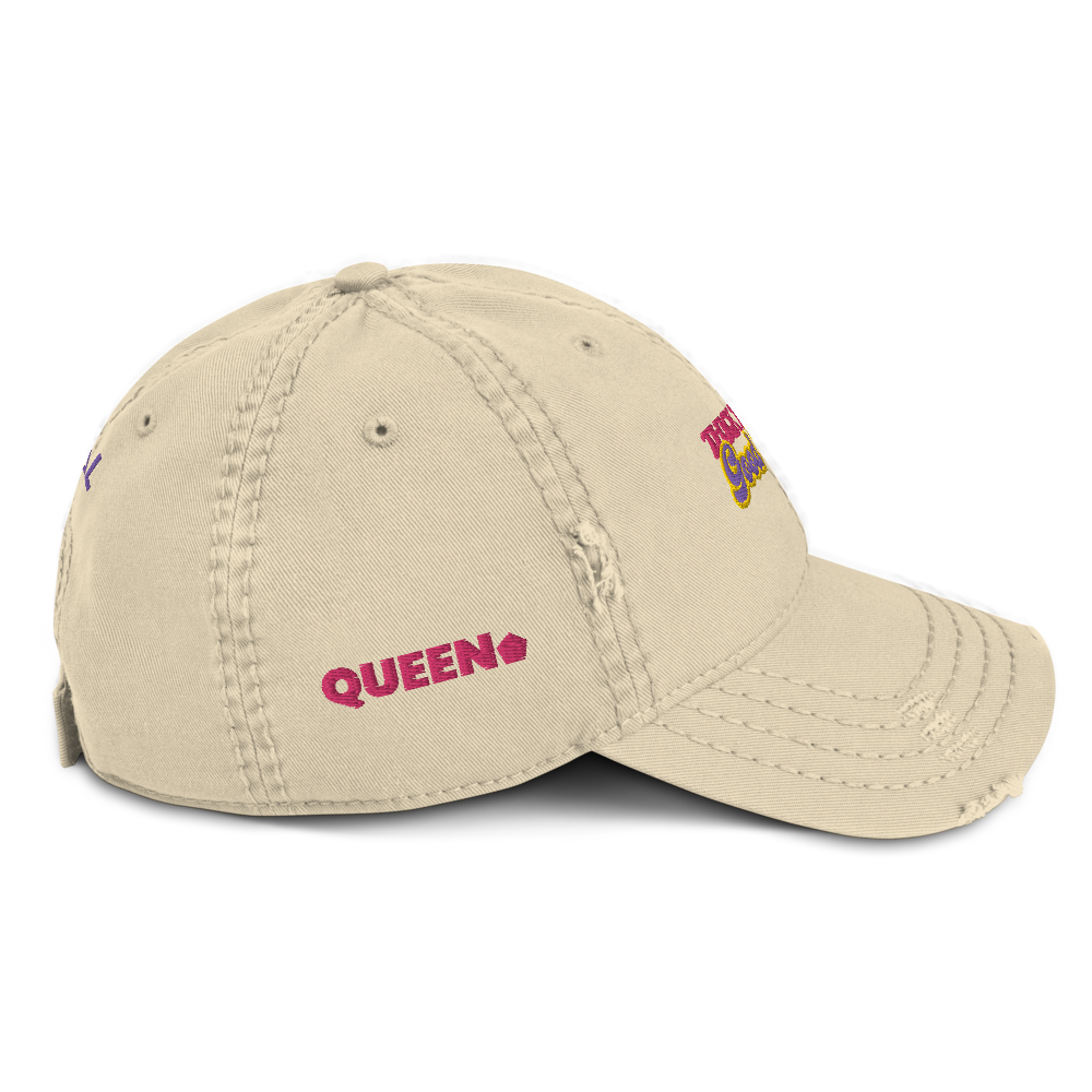ROYAL WEAR | Empower Thick Thighs Good Vibes Trippy Super Retro Distressed Dad Cap