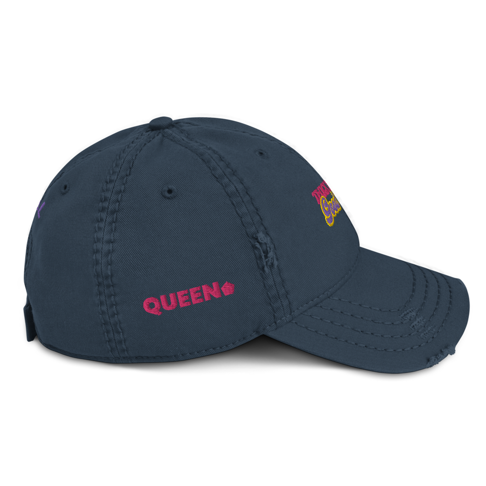 ROYAL WEAR | Empower Thick Thighs Good Vibes Trippy Super Retro Distressed Dad Cap
