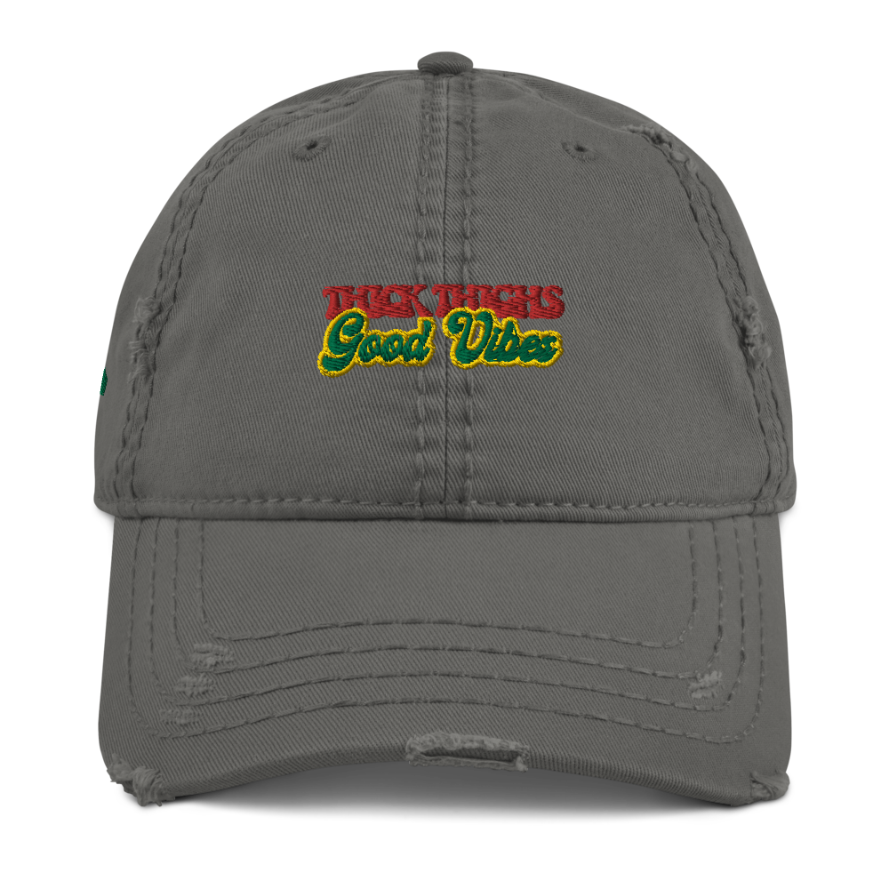 ROYAL WEAR | Empower Thick Thighs Good Vibes Trippy Super Retro Distressed Afro Tings Dad Cap