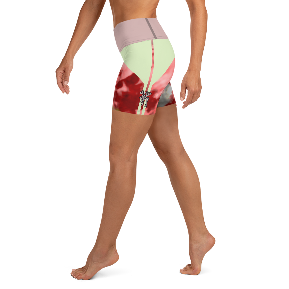 CRXWN | Drip or Dye Max Verona Guava Ice HER Collection Acid Wash Tye Dye Yoga Shorts
