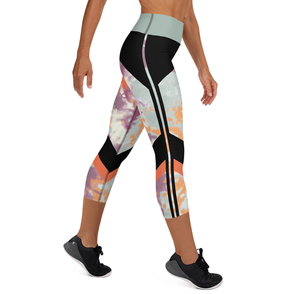 CRXWN | Drip or Dye Max 720 Pistachio HER Collection Acid Wash Tye Dye Yoga Capri Leggings