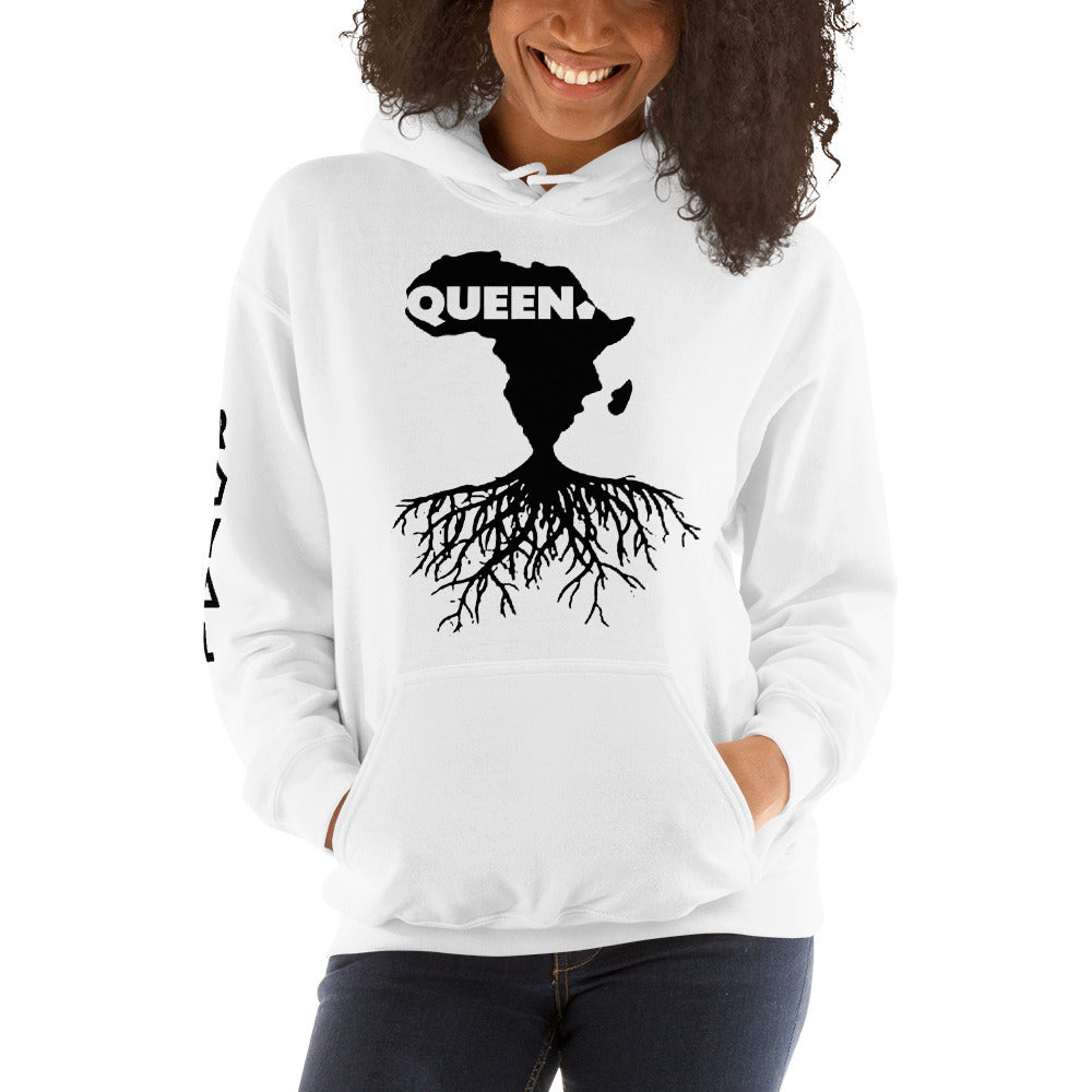 ROYAL. | Nu Afrique CRXWN and ROOTS | Queen Hoodie Black (2 VARIETIES)