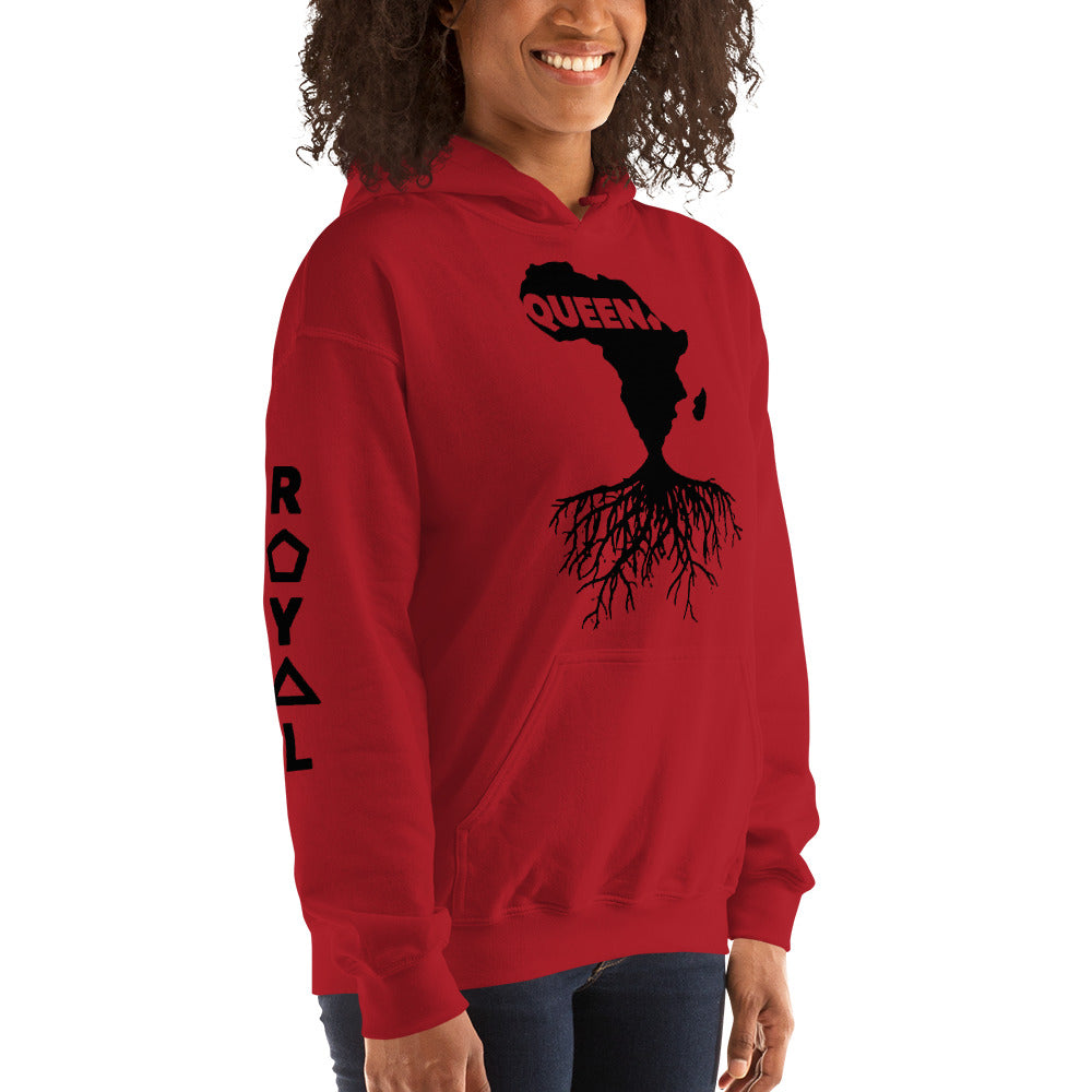 ROYAL. | Nu Afrique CRXWN and ROOTS | Queen Hoodie Black (2 VARIETIES)