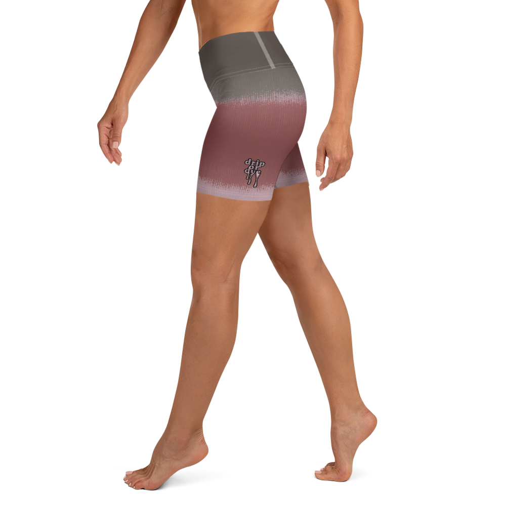 CRXWN | Drip or Dye Max 90 dqm bacon Acid Wash Ice Dye Yoga Shorts