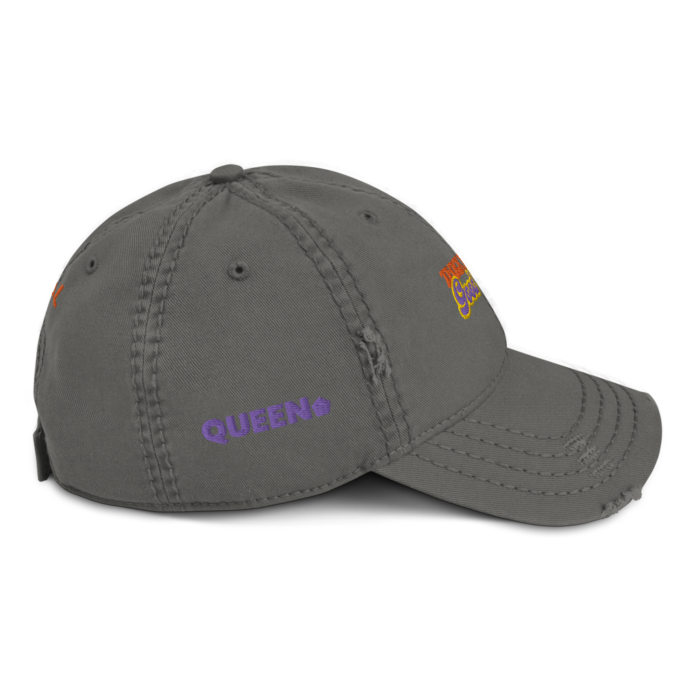 ROYAL WEAR | Empower Thick Thighs Good Vibes Trippy Super Retro Distressed Dad Cap
