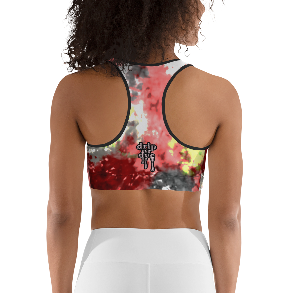CRXWN | Drip or Dye Max Verona Guava Ice HER Collection Acid Wash Tye Dye Sports Bra