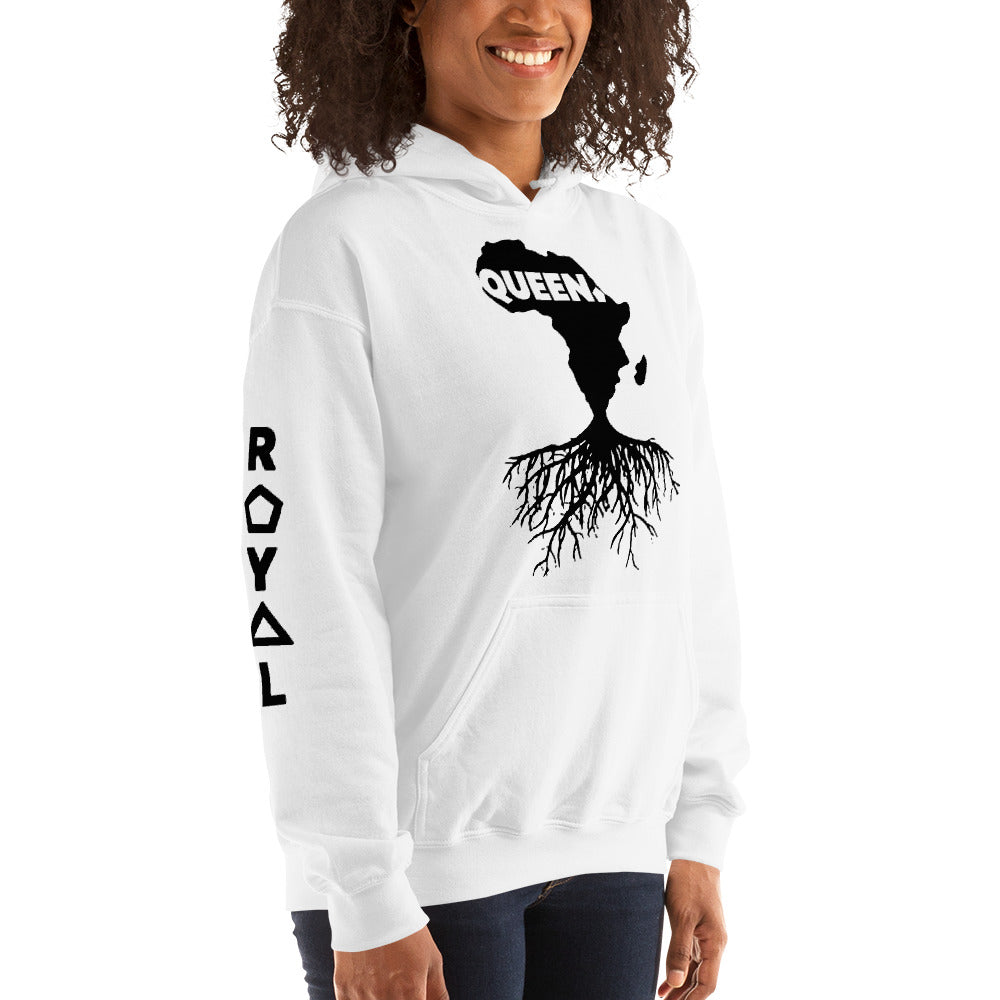 ROYAL. | Nu Afrique CRXWN and ROOTS | Queen Hoodie Black (2 VARIETIES)