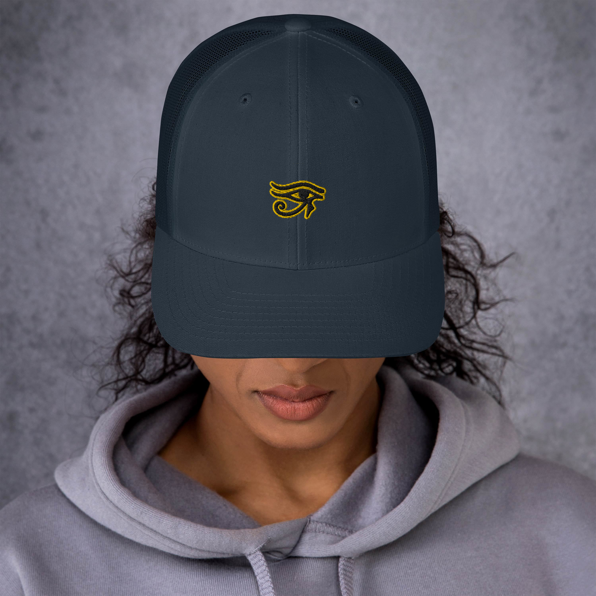 ROYAL. | Urban Resort | Conscious Culture Eye of Ra Crxwn Retro Trucker Cap HONEYCOMB 7 VARIETIES