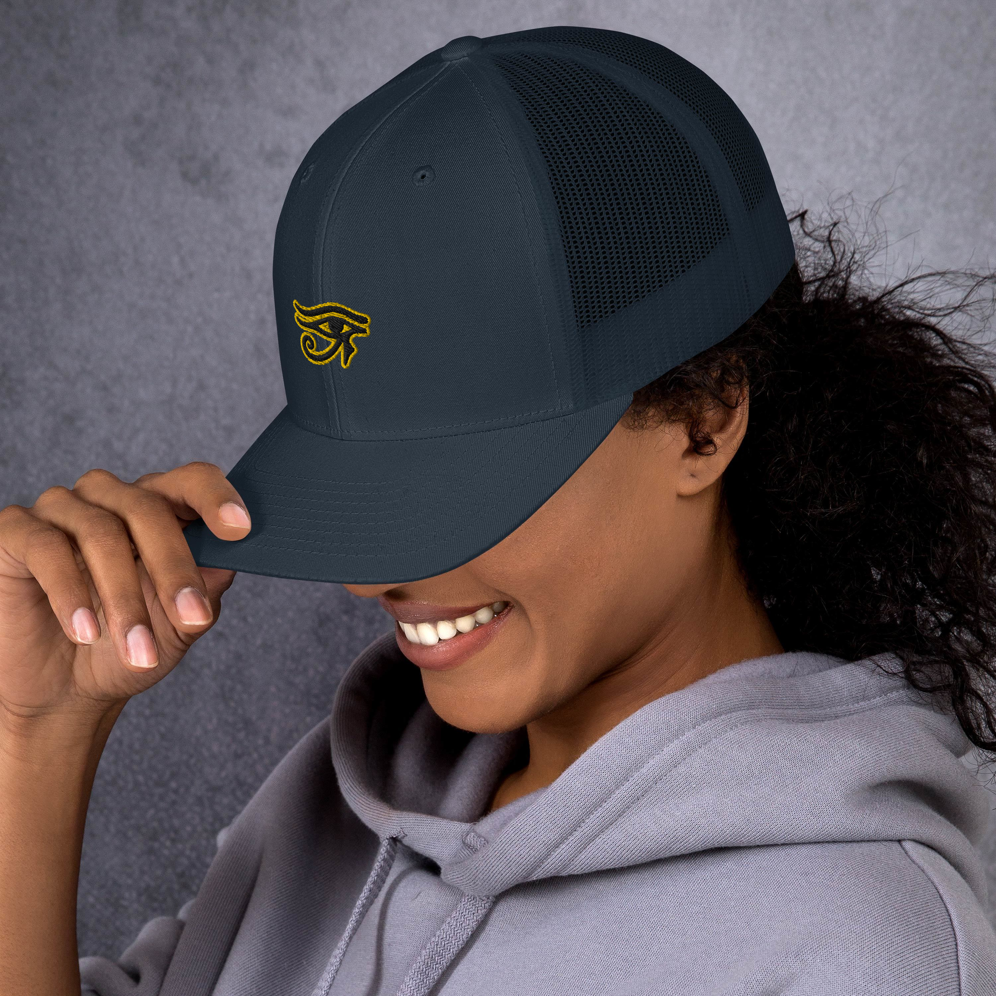 ROYAL. | Urban Resort | Conscious Culture Eye of Ra Crxwn Retro Trucker Cap HONEYCOMB 7 VARIETIES