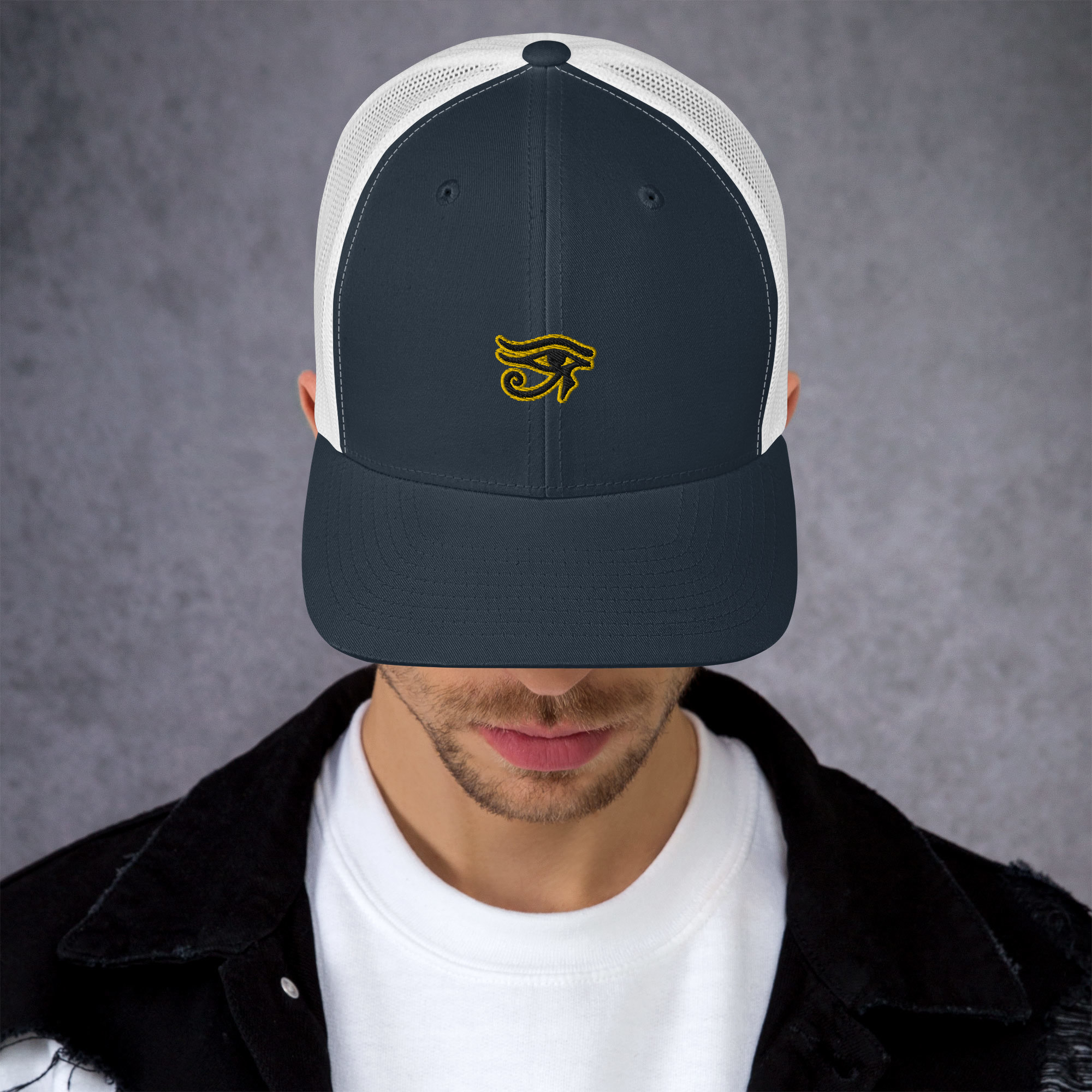 ROYAL. | Urban Resort | Conscious Culture Eye of Ra Crxwn Retro Trucker Cap HONEYCOMB 7 VARIETIES