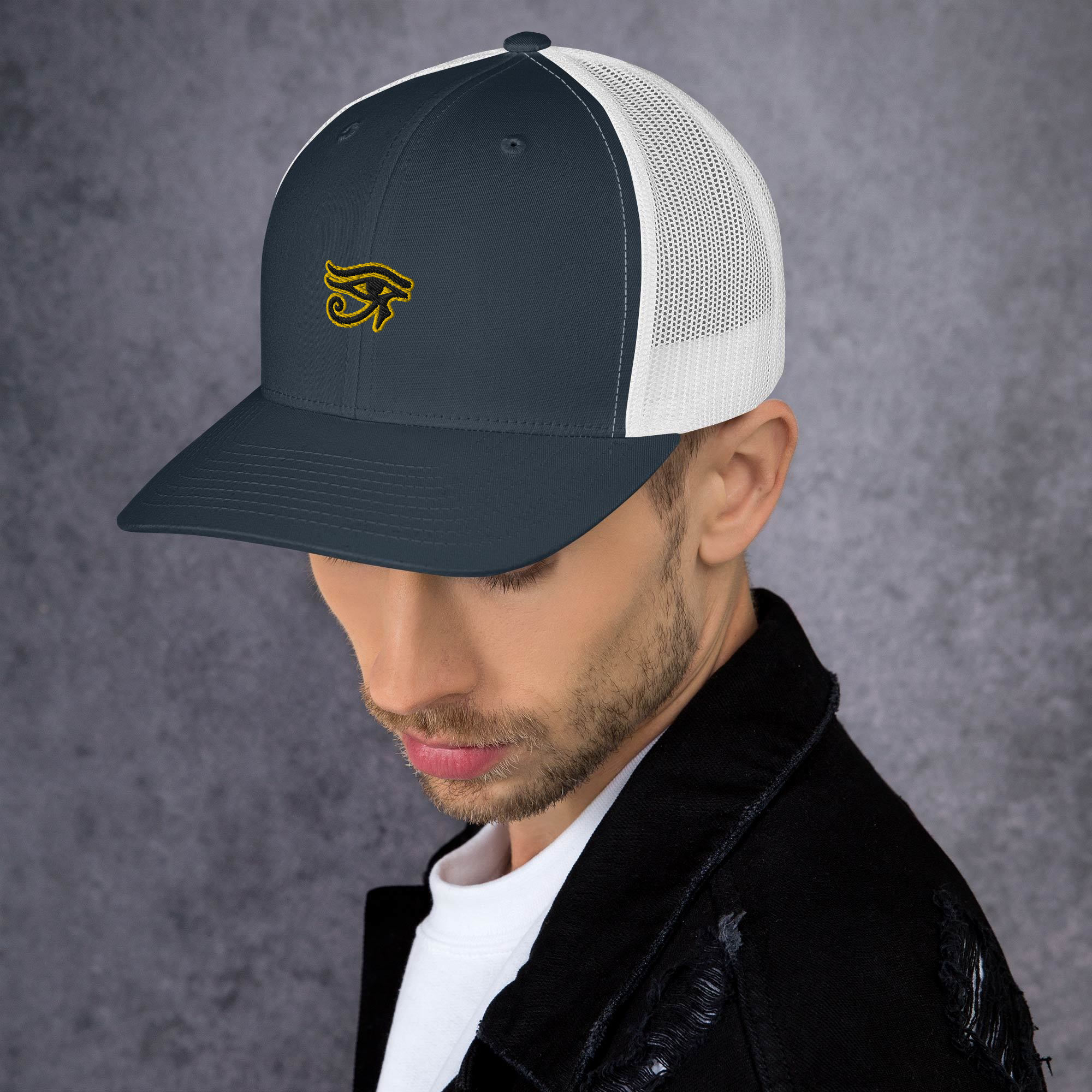 ROYAL. | Urban Resort | Conscious Culture Eye of Ra Crxwn Retro Trucker Cap HONEYCOMB 7 VARIETIES