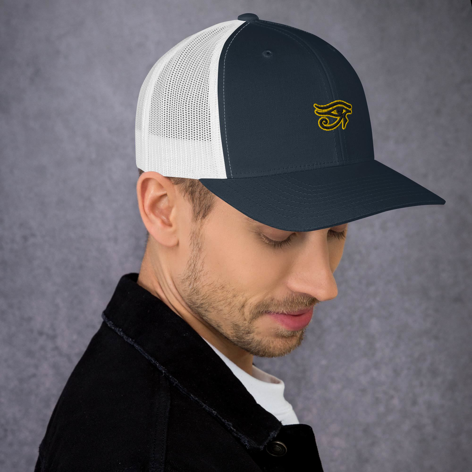 ROYAL. | Urban Resort | Conscious Culture Eye of Ra Crxwn Retro Trucker Cap HONEYCOMB 7 VARIETIES
