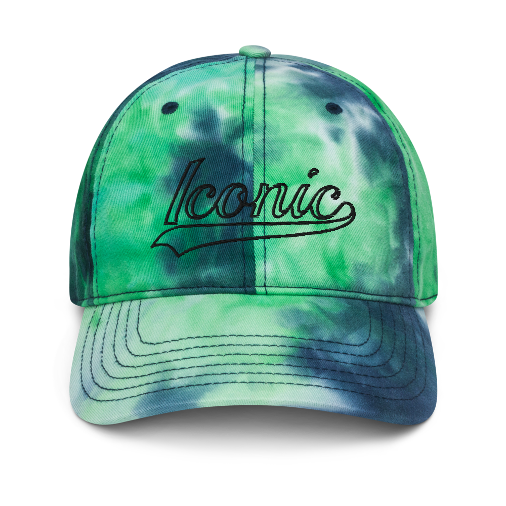 ROYAL ICONIC. | Retro Tie Dye Unisex Classic Cap Dad Hat Mom Cap Classic Embroidered Baseball Logo Sky Blue & Teal Ocean & Cotton Candy Options