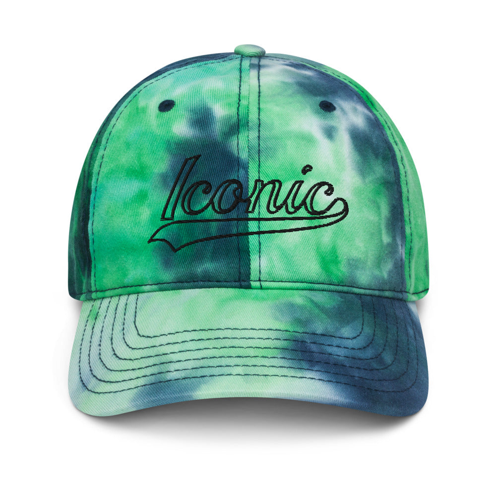 ROYAL ICONIC. | Retro Tie Dye Unisex Classic Cap Dad Hat Mom Cap Classic Embroidered Baseball Logo Sky Blue & Teal Ocean & Cotton Candy Options