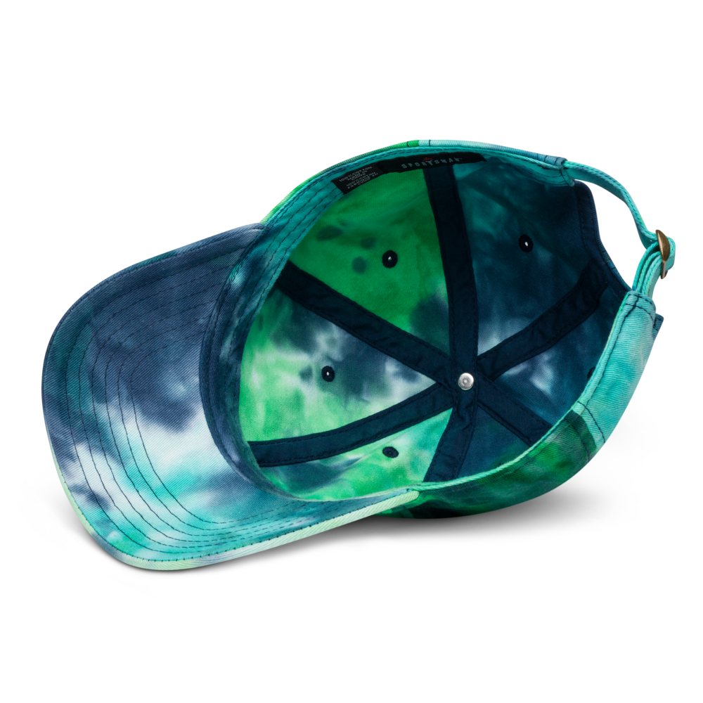 ROYAL ICONIC. | Retro Tie Dye Unisex Classic Cap Dad Hat Mom Cap Classic Embroidered Baseball Logo Sky Blue & Teal Ocean & Cotton Candy Options