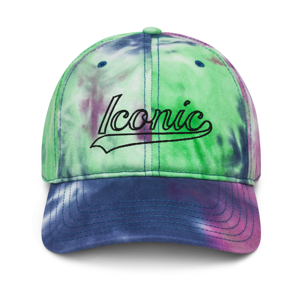 ROYAL ICONIC. | Retro Tie Dye Unisex Classic Cap Dad Hat Mom Cap Classic Embroidered Baseball Logo Purple Seafoam Passion