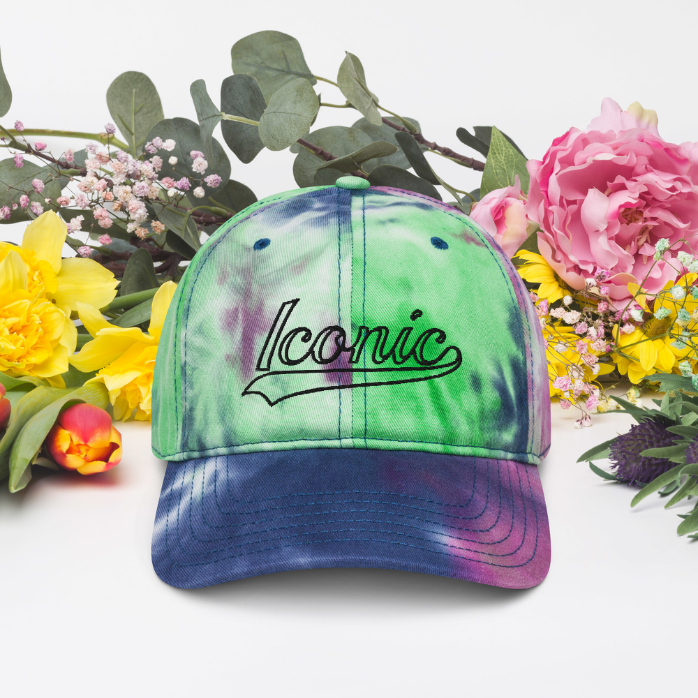 ROYAL ICONIC. | Retro Tie Dye Unisex Classic Cap Dad Hat Mom Cap Classic Embroidered Baseball Logo Purple Seafoam Passion