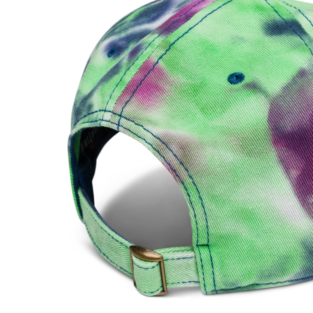 ROYAL ICONIC. | Retro Tie Dye Unisex Classic Cap Dad Hat Mom Cap Classic Embroidered Baseball Logo Purple Seafoam Passion
