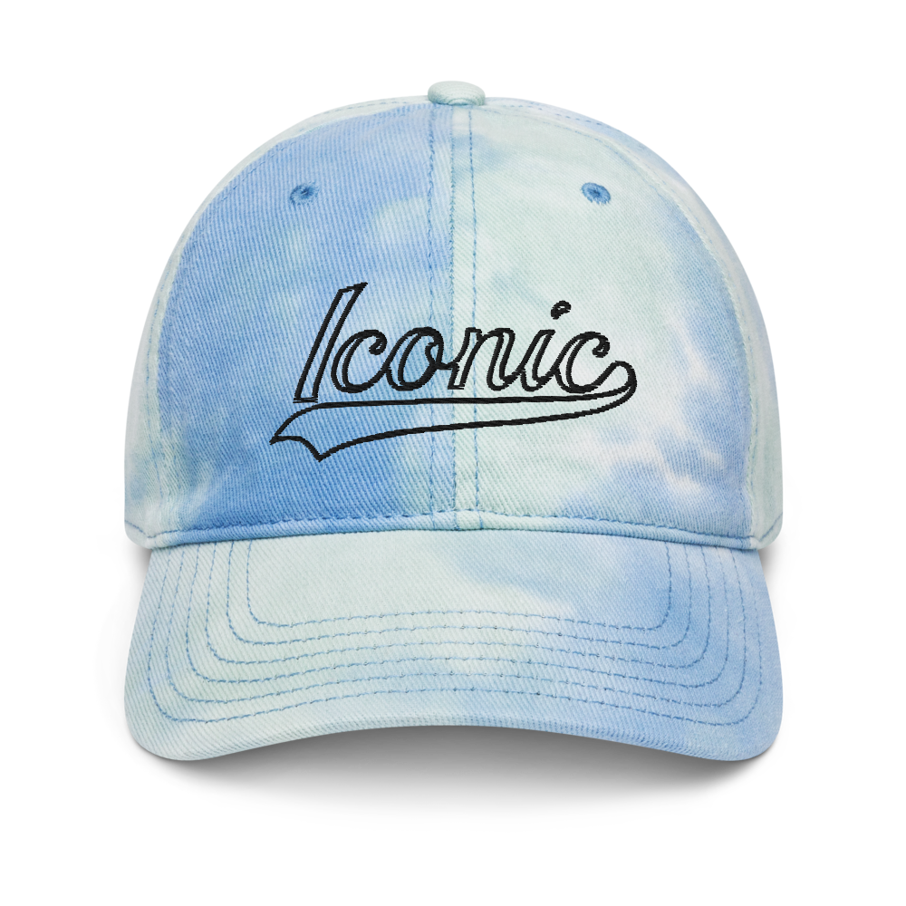 ROYAL ICONIC. | Retro Tie Dye Unisex Classic Cap Dad Hat Mom Cap Classic Embroidered Baseball Logo Sky Blue & Teal Ocean & Cotton Candy Options