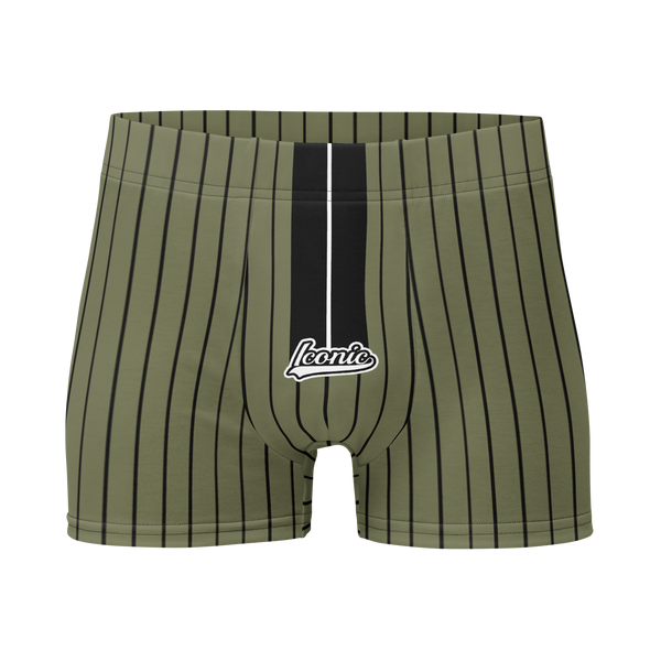 ROYAL Team Iconic. Athletix Boi Briefs Pinstripe Martini Olive and Blk