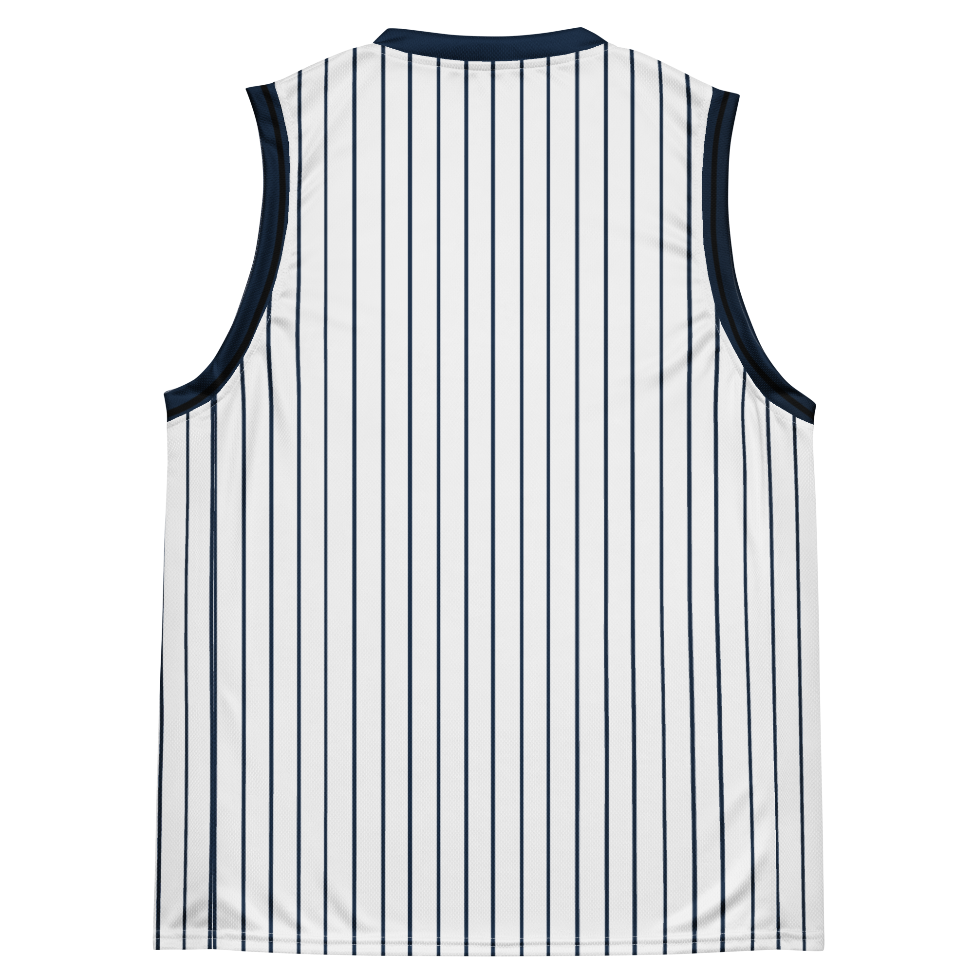 ROYAL Team Iconic. unisex basketball jersey Pinstripe Wh and Navy