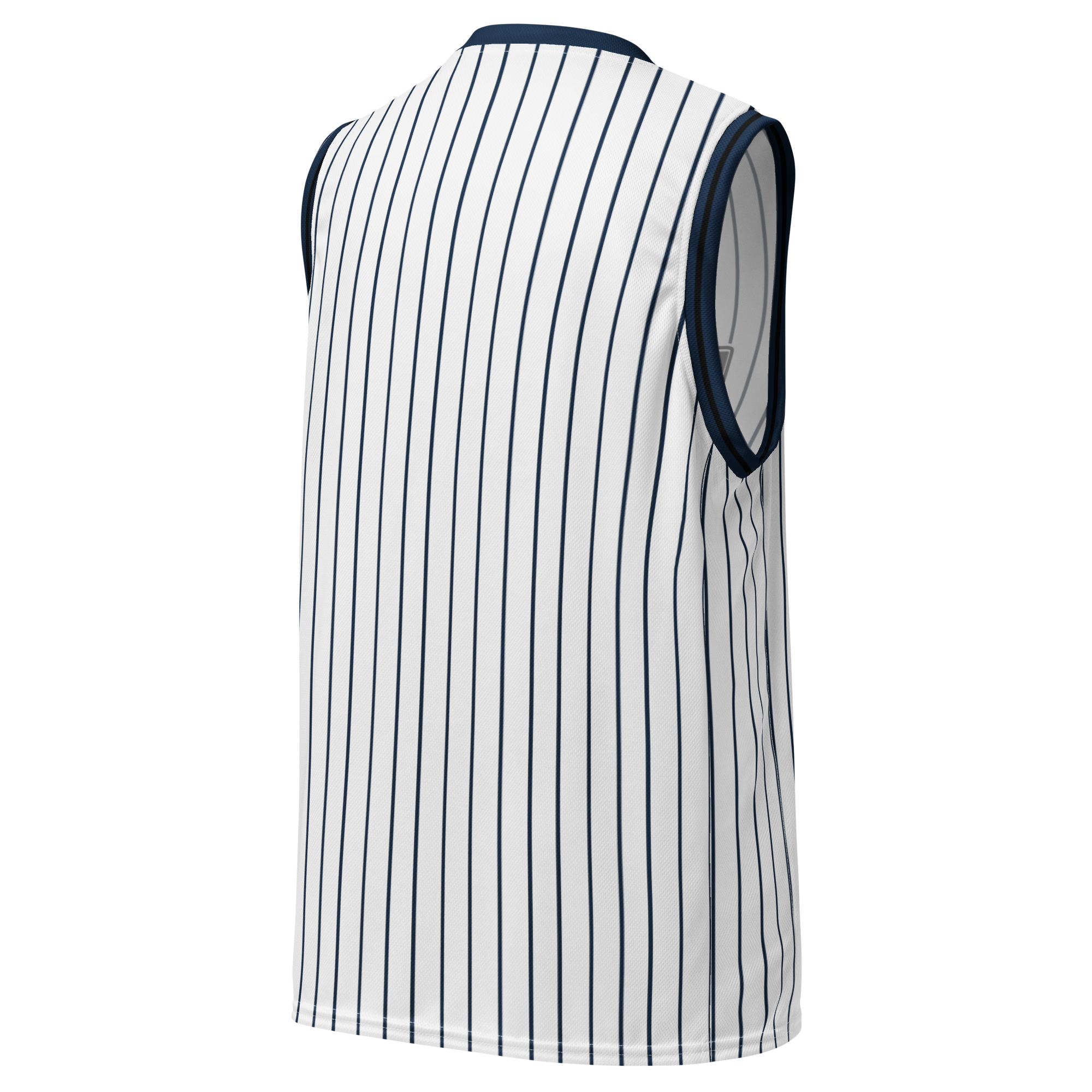 ROYAL Team Iconic. unisex basketball jersey Pinstripe Wh and Navy