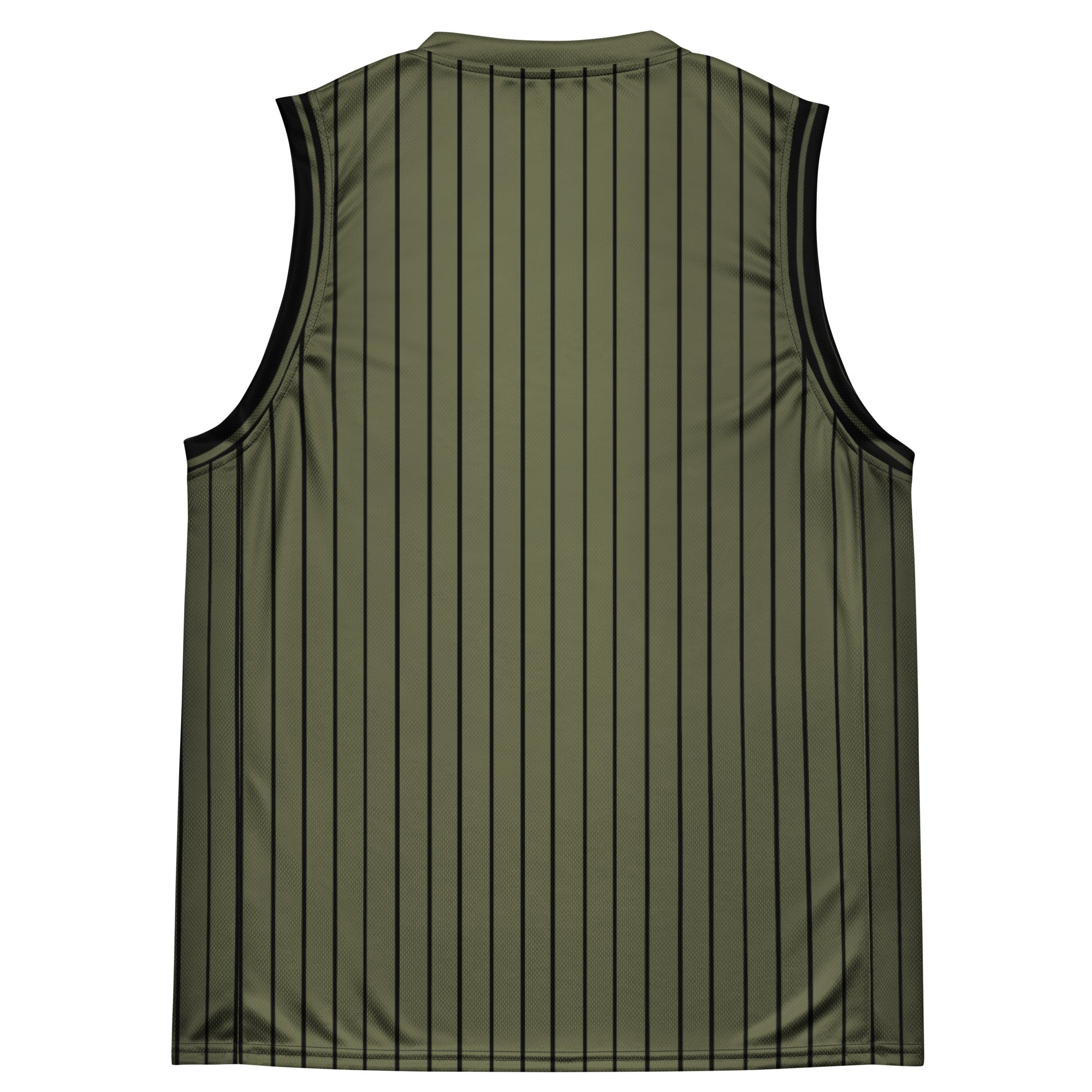 ROYAL Team Iconic. unisex basketball jersey Pinstripe Martini Olive and Blk