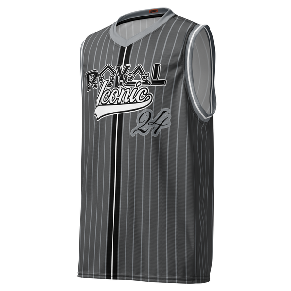 ROYAL Team Iconic. unisex basketball jersey Pinstripe ROYAL Team Iconic. unisex basketball jersey Pinstripe 50 Shades Deep Dusk and Cool Grey