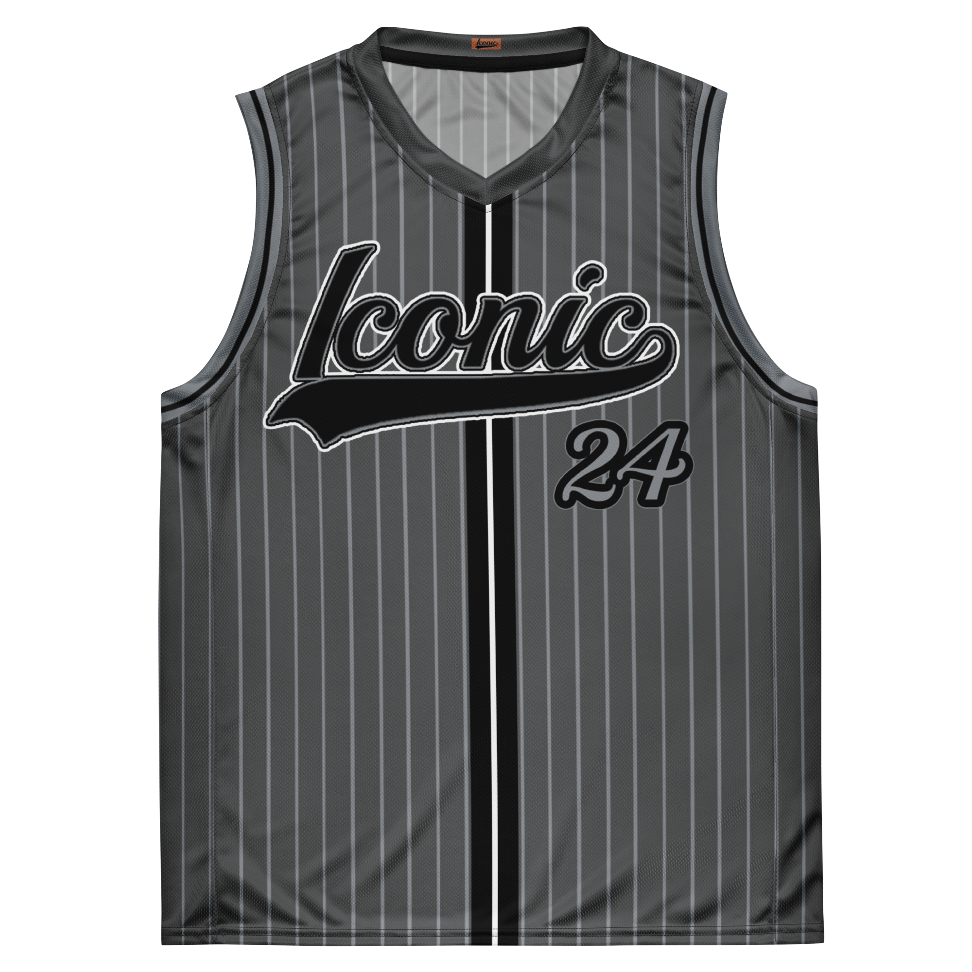 ROYAL Team Iconic. unisex basketball jersey Pinstripe 50 Shades Deep Dusk and Cool Grey