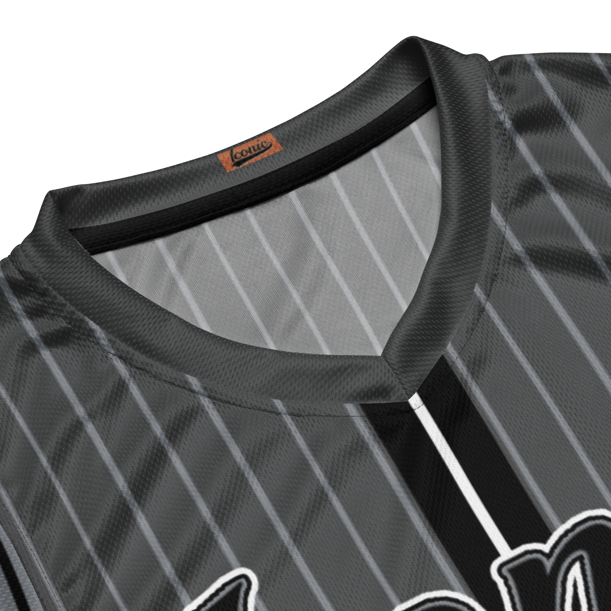 ROYAL Team Iconic. unisex basketball jersey Pinstripe 50 Shades Deep Dusk and Cool Grey