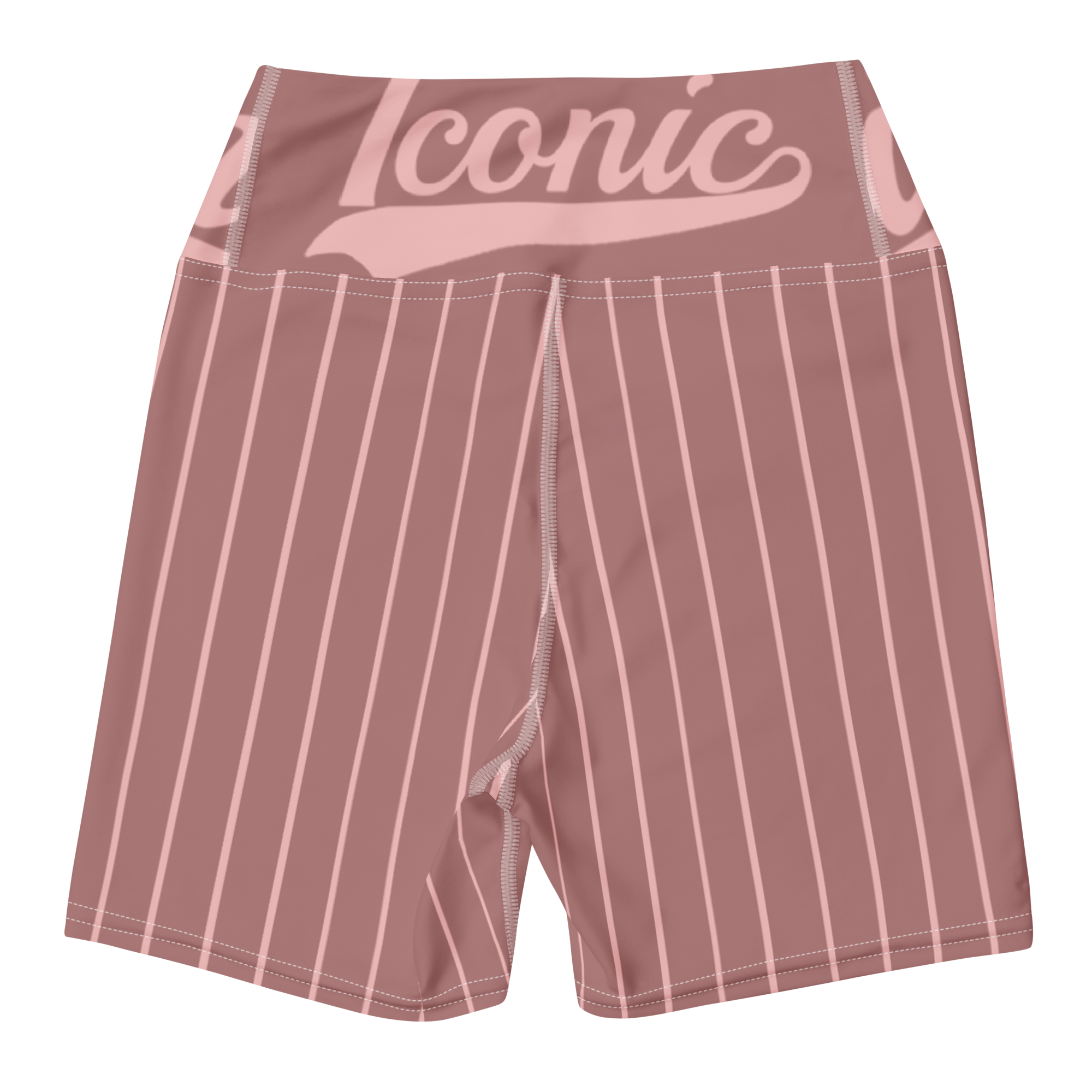 ROYAL Team Iconic. Athletix Yoga Shorts Pinstripe Rose Gold and Powder Pink