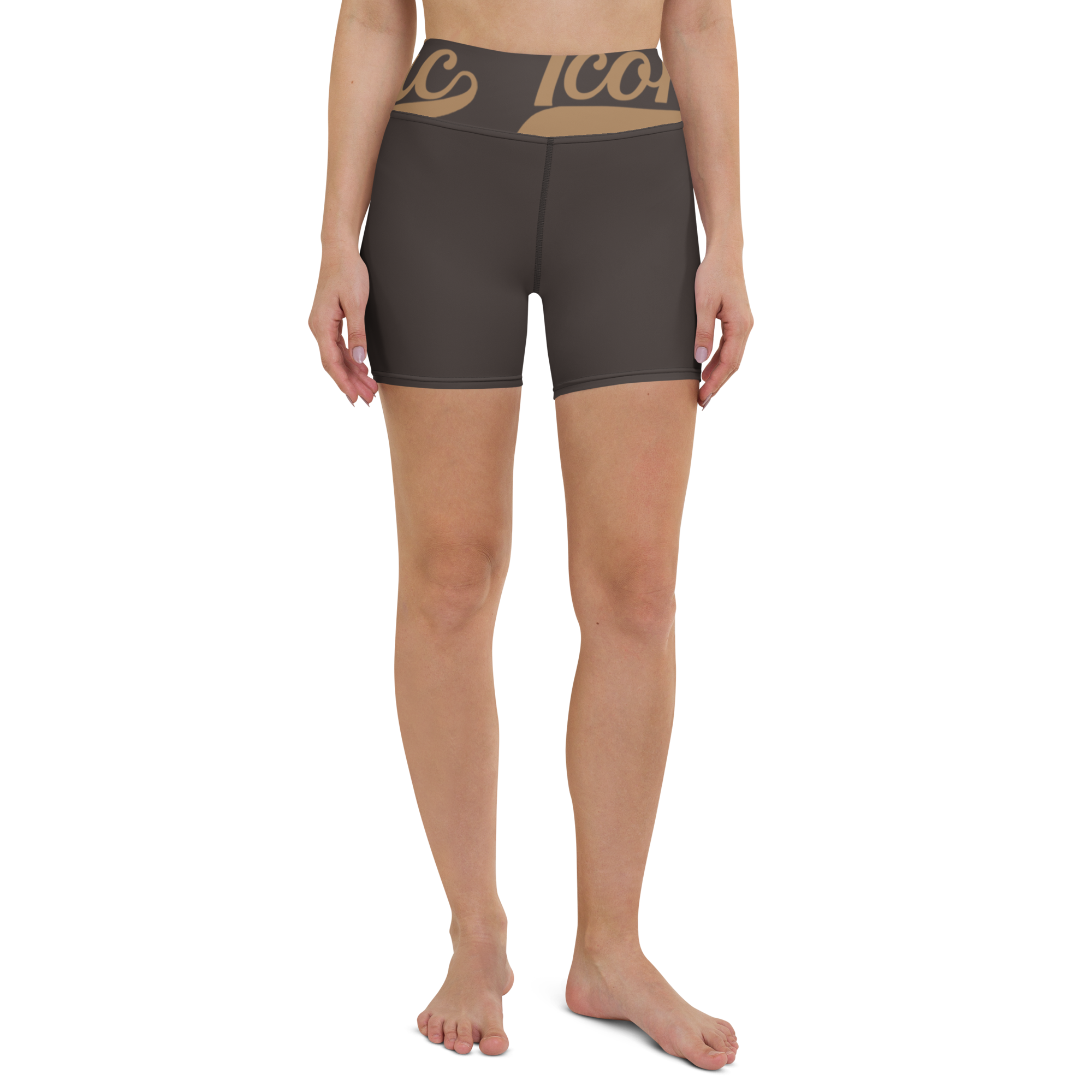 ROYAL Team Iconic. Athletix Yoga Shorts Color Story Yoga Intimate Cool Deep Brown