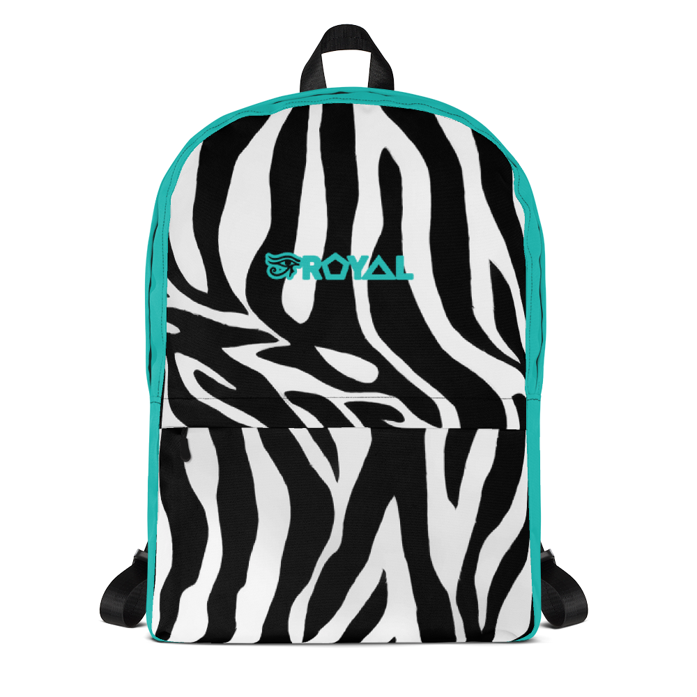 ROYAL. | Urban Resort Ra Pack Lightweight Backpack with hidden Pocket Magik Teal Zebra