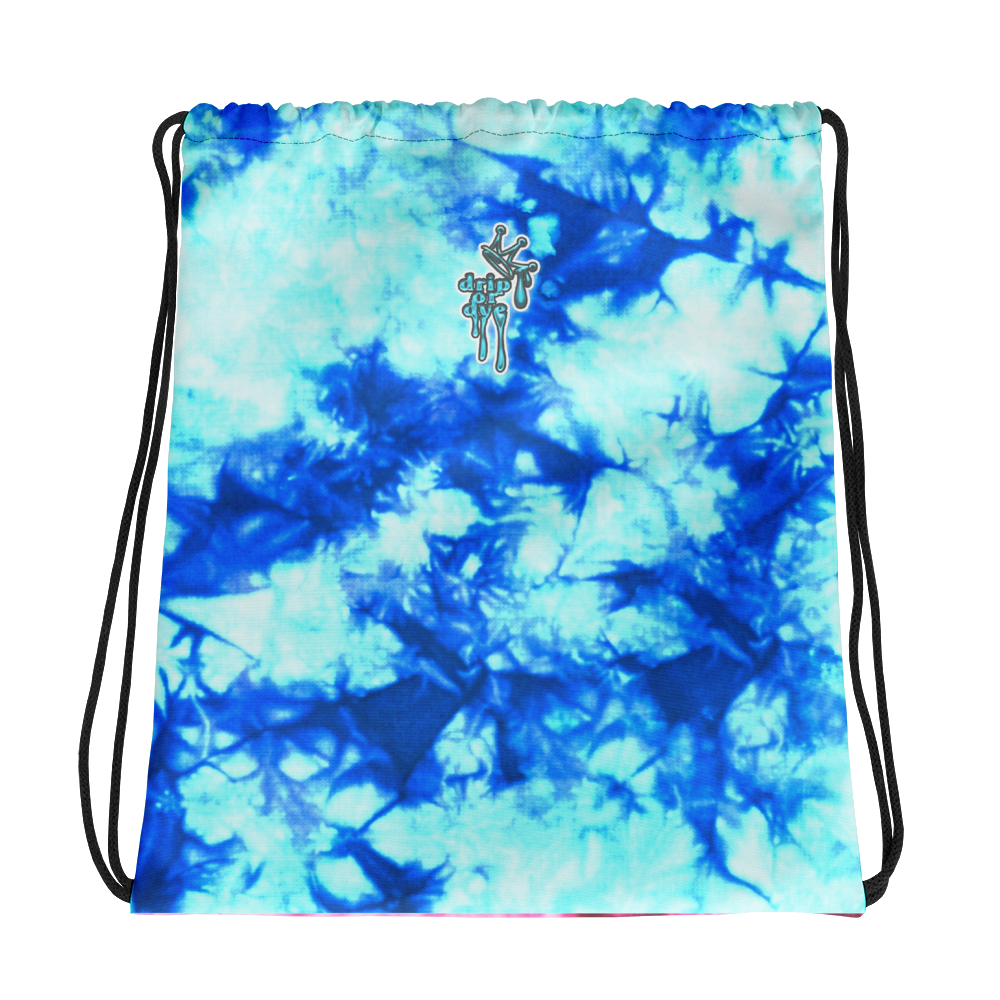 DRIP or DYE | Drawstring Bag Crackle Ice Tye Dye Acid Wash Pink N Blue