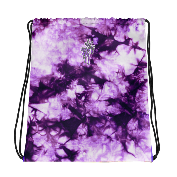 DRIP or DYE | Drawstring Bag Crackle Ice Tye Dye Acid Wash Sun N Purple