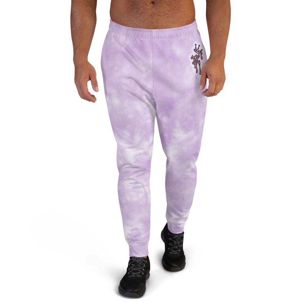 CRXWN | Drip or Dye Violet Photon Dust Ice Dye UNISEX Jogger Hearts Around the World Live Love Laugh