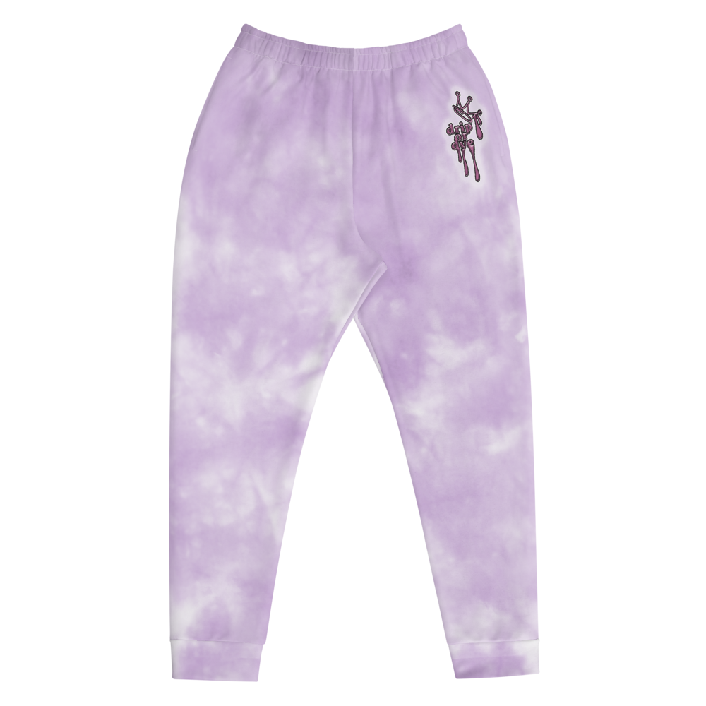CRXWN | Drip or Dye Violet Photon Dust Ice Dye UNISEX Jogger Hearts Around the World Live Love Laugh