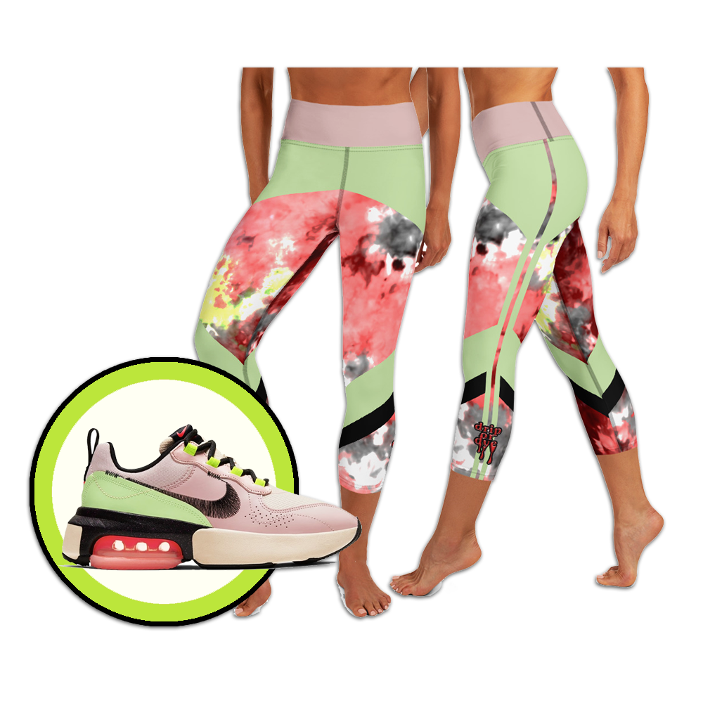 CRXWN | Drip or Dye Max Verona Guava Ice HER Collection Acid Wash Tye Dye Yoga Capri Leggings