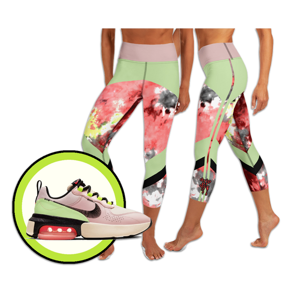 CRXWN | Drip or Dye Max Verona Guava Ice HER Collection Acid Wash Tye Dye Yoga Capri Leggings