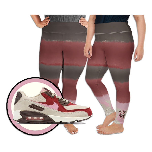 CRXWN | Drip Or Dye Max 90 dqm bacon Acid Wash Ice Dye Plus Size Yoga Leggings