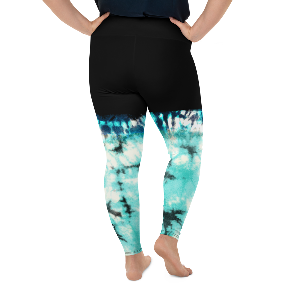 CRXWN | Drip Or Dye Max 90 Recraft Hyper Tourquoise HER Collection Tye Dye Plus Size Yoga Leggings