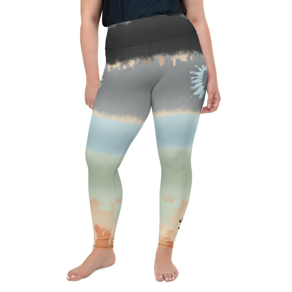 CRXWN | Drip Or Dye SB High Spectrum Easter Ombre Tye Dye Plus Size Yoga Leggings Venice Beach Vibez