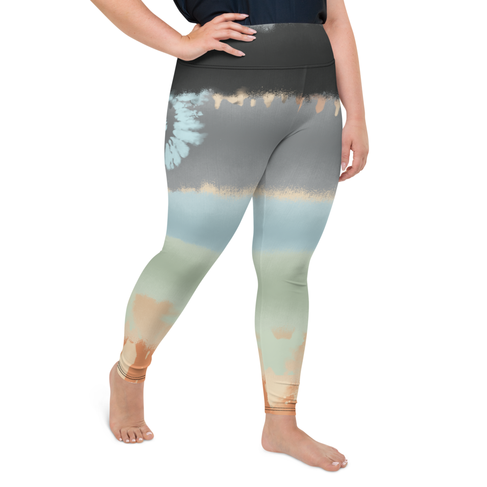 CRXWN | Drip Or Dye SB High Spectrum Easter Ombre Tye Dye Plus Size Yoga Leggings Venice Beach Vibez