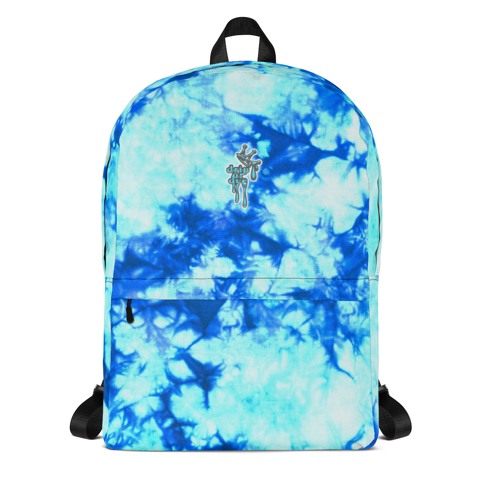 DRIP OR DYE | Cosmic Crush Ice Krackle Crystal Color Cloud Teal Water Tie Dye Lite Backpack