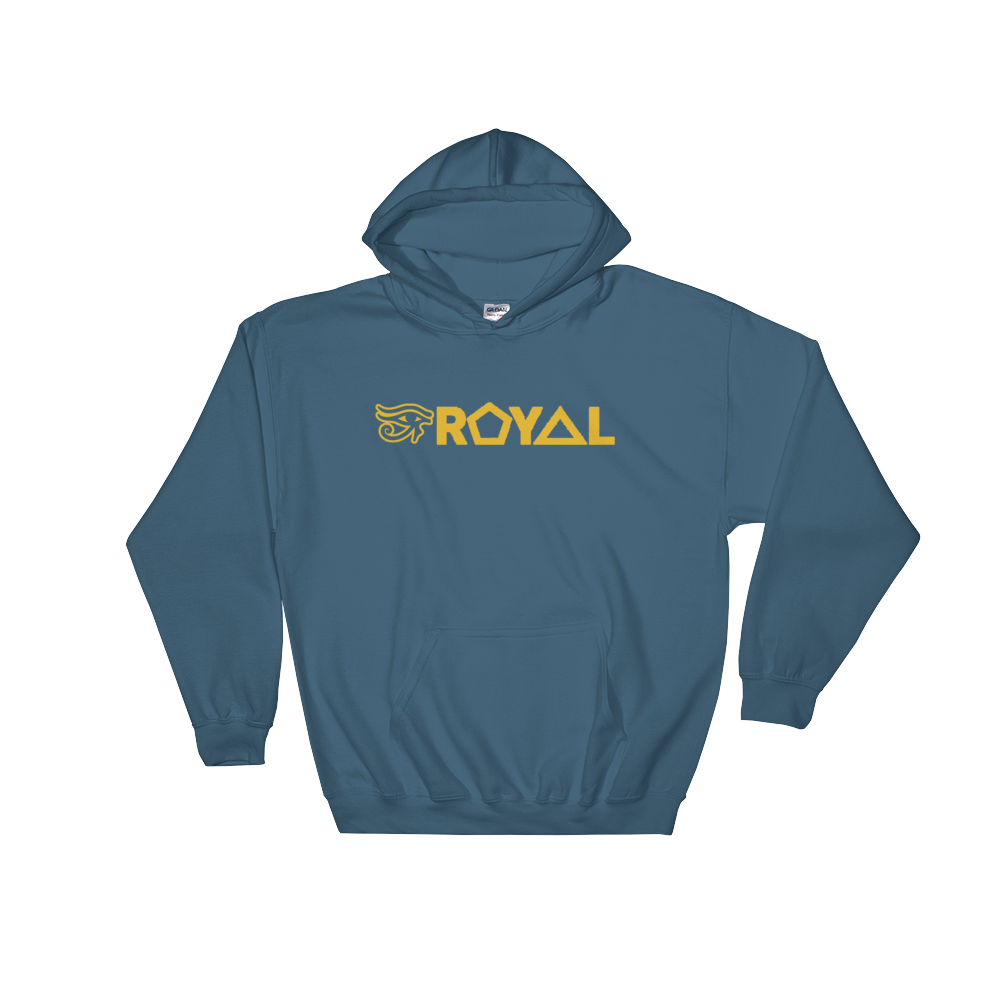 ROYAL. | Urban Resort | RA PARTY ROYAL EMBLEM Unisex Heavy Blend Hoodie HONEYCOMB GOLD (5 VARIETIES)