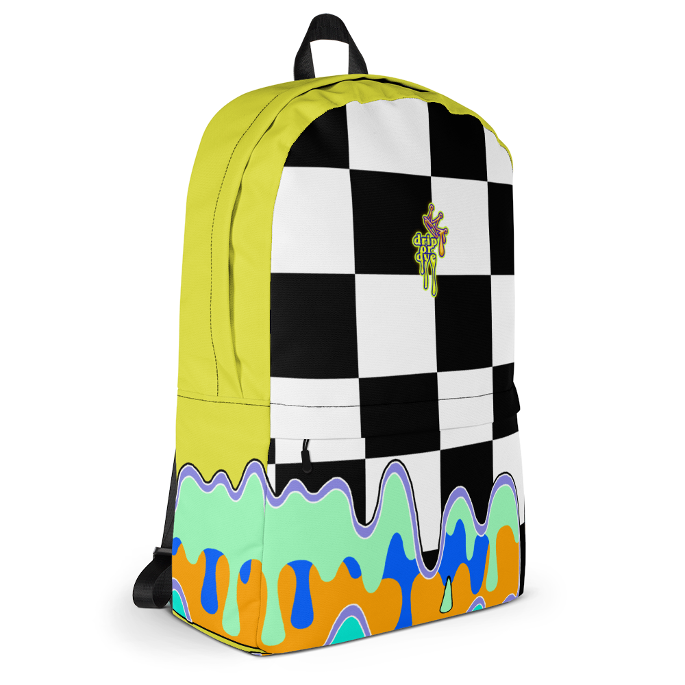 DRIP OR DYE | Checker Drip Backpack Dandelion Yellow