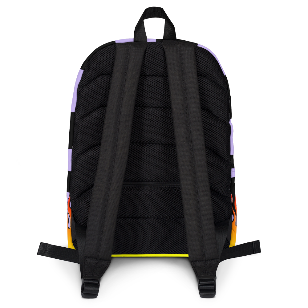 DRIP OR DYE | Checker Flames Backpack Purple Violet